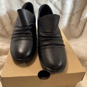 Clarks Women’s Black Leather Booties Emily 2